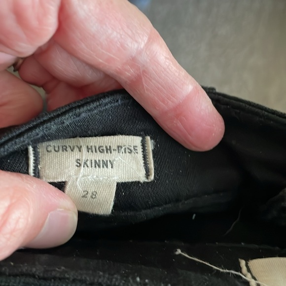 Madewell Women’s Curvy High-Rise Skinny Black Jeans - Size 28 - Picture 5 of 10